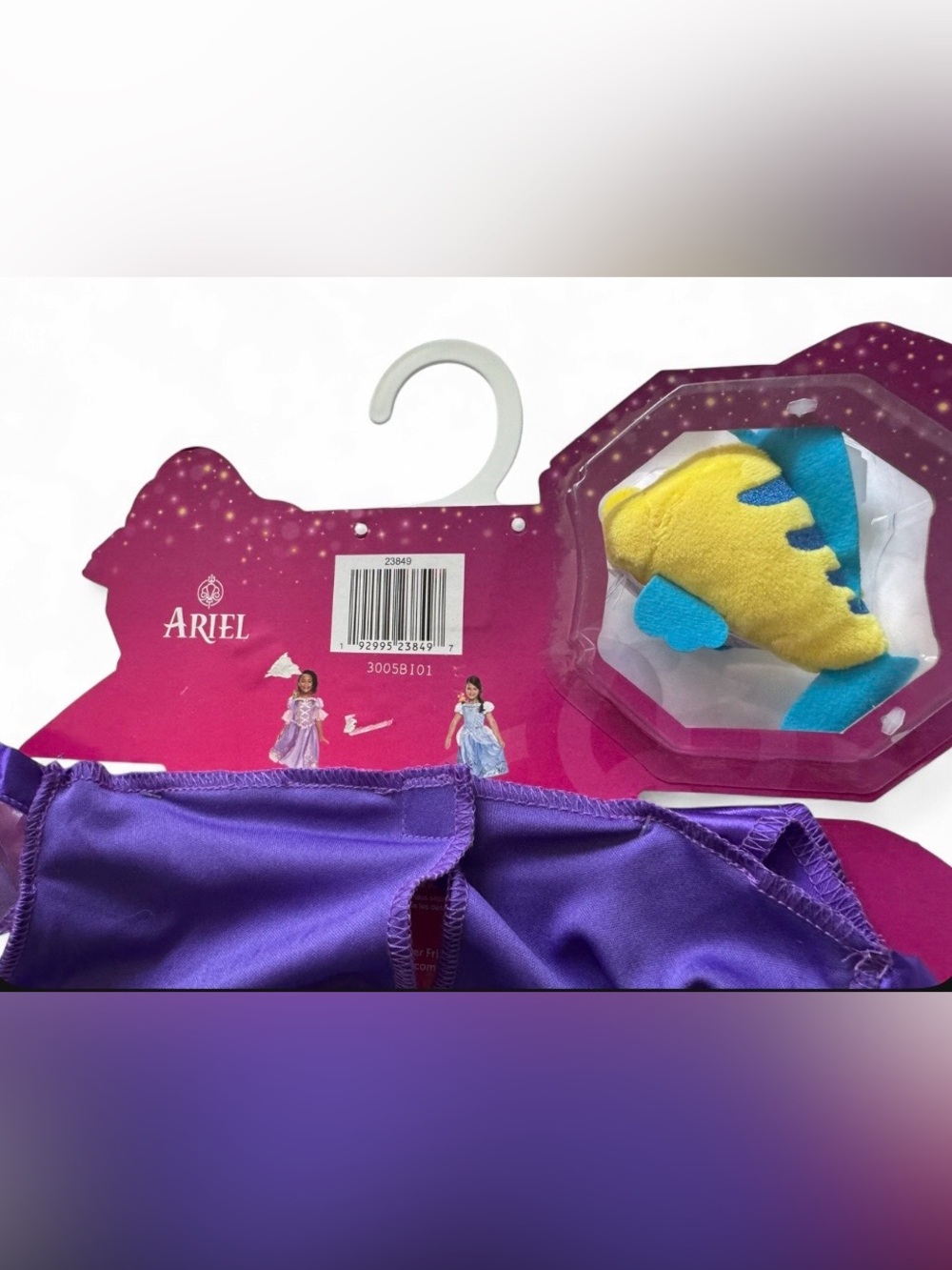 NWT Disney Princess Ariel Dress with Flounder
Shoulder Plush Costume 4-6X Age 3+ - Picture 10 of 13